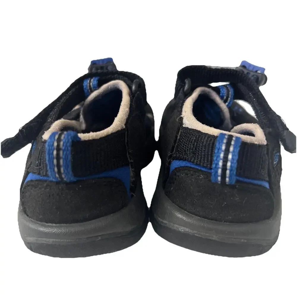 Keen Newport H2 Youth Size 9 Black Blue Hiking Waterproof Strap Water Sandals